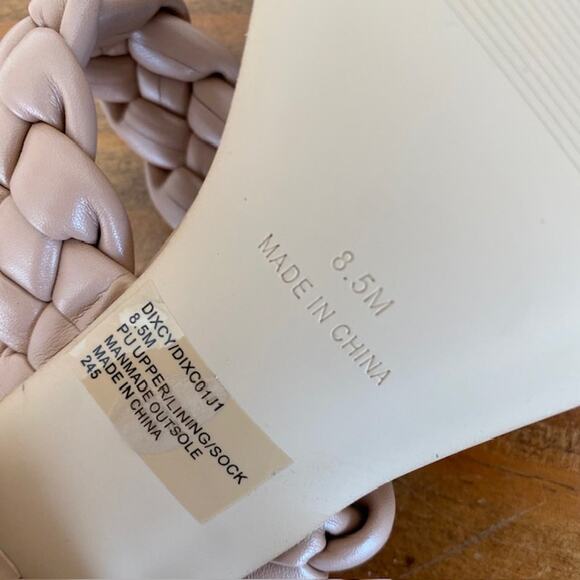 Madden Girl Tan Braided Chunky Heel Sandals - Size 8.5 - Picture 7 of 11